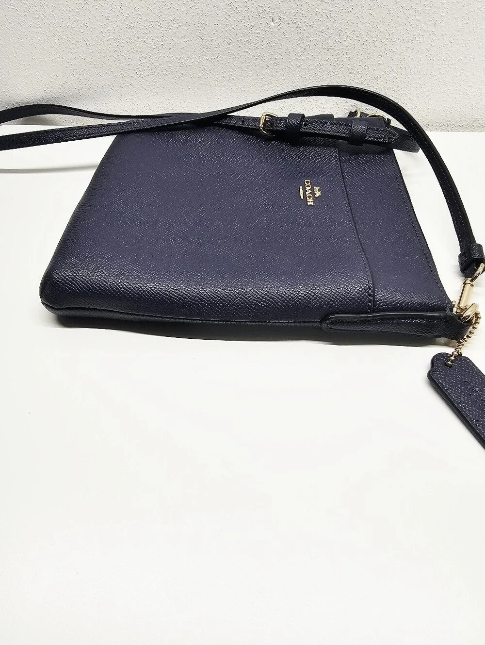 Coach Kitt Mesenger Crossbody Navy Blue Gold-Tone Hardware
